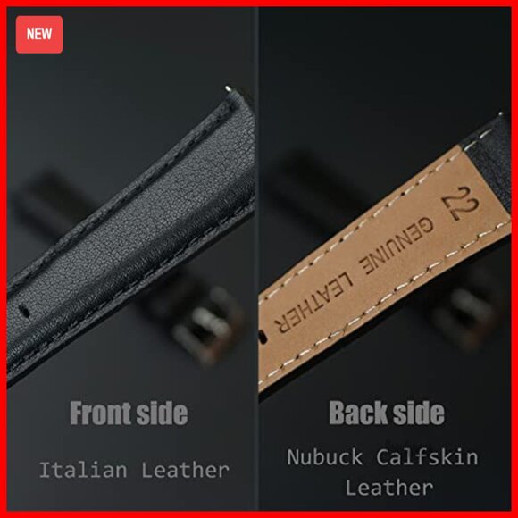 Extra Long Italian Leather Watch Band for Big Wrists, Multiple Widths main image 5